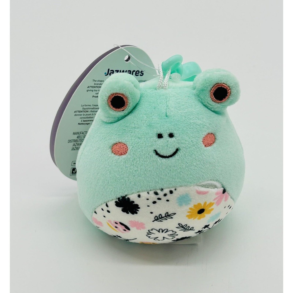 Squishmallow 3.5" Fritz Frog Ampibian Easter Plush Clip Defective, See Photos ￼